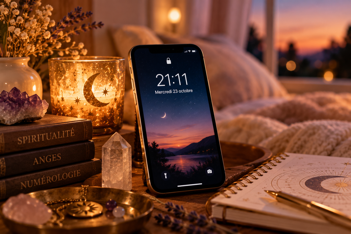 21h11 heure miroir : signification en amour, ange Mehiel et message spirituel