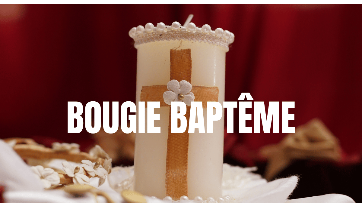 Pack De Baptême Lange + Bougie "Mon Baptême" Brodé - Coloris Camel - Souvenir Espagnol