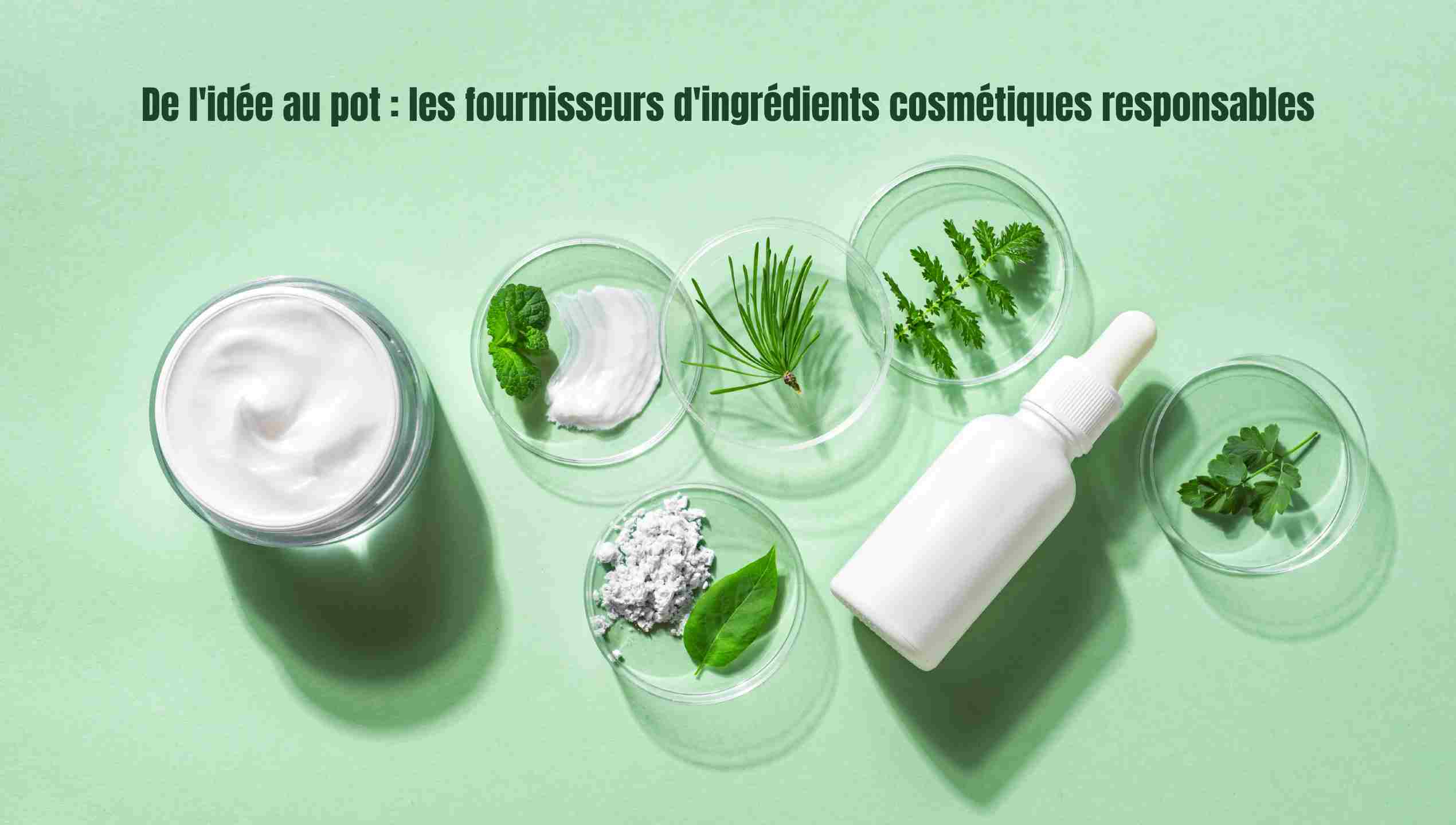 De l'idée au pot : les fournisseurs d'ingrédients cosmétiques responsables