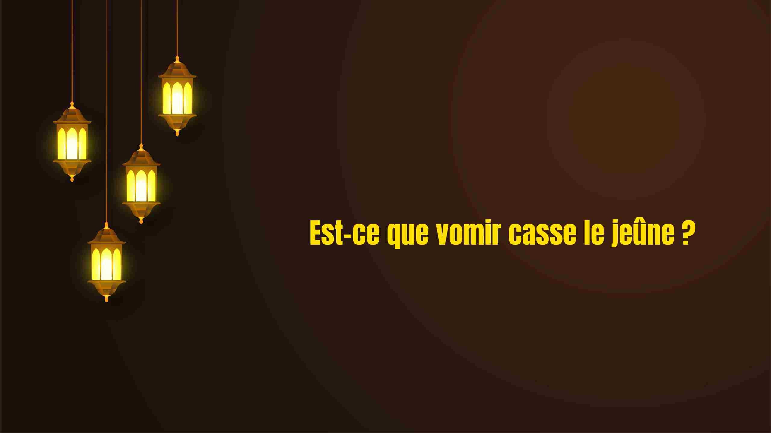 Est-ce que vomir casse le jeûne ?