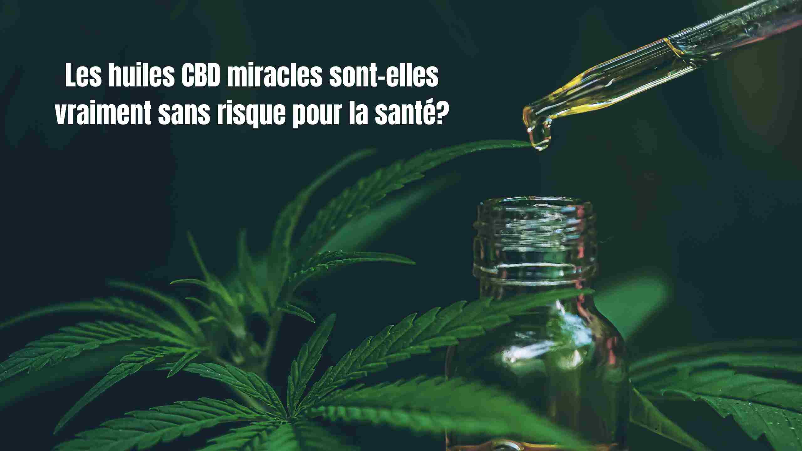 Les huiles CBD miracles sont-elles vraiment sans risque pour la santé