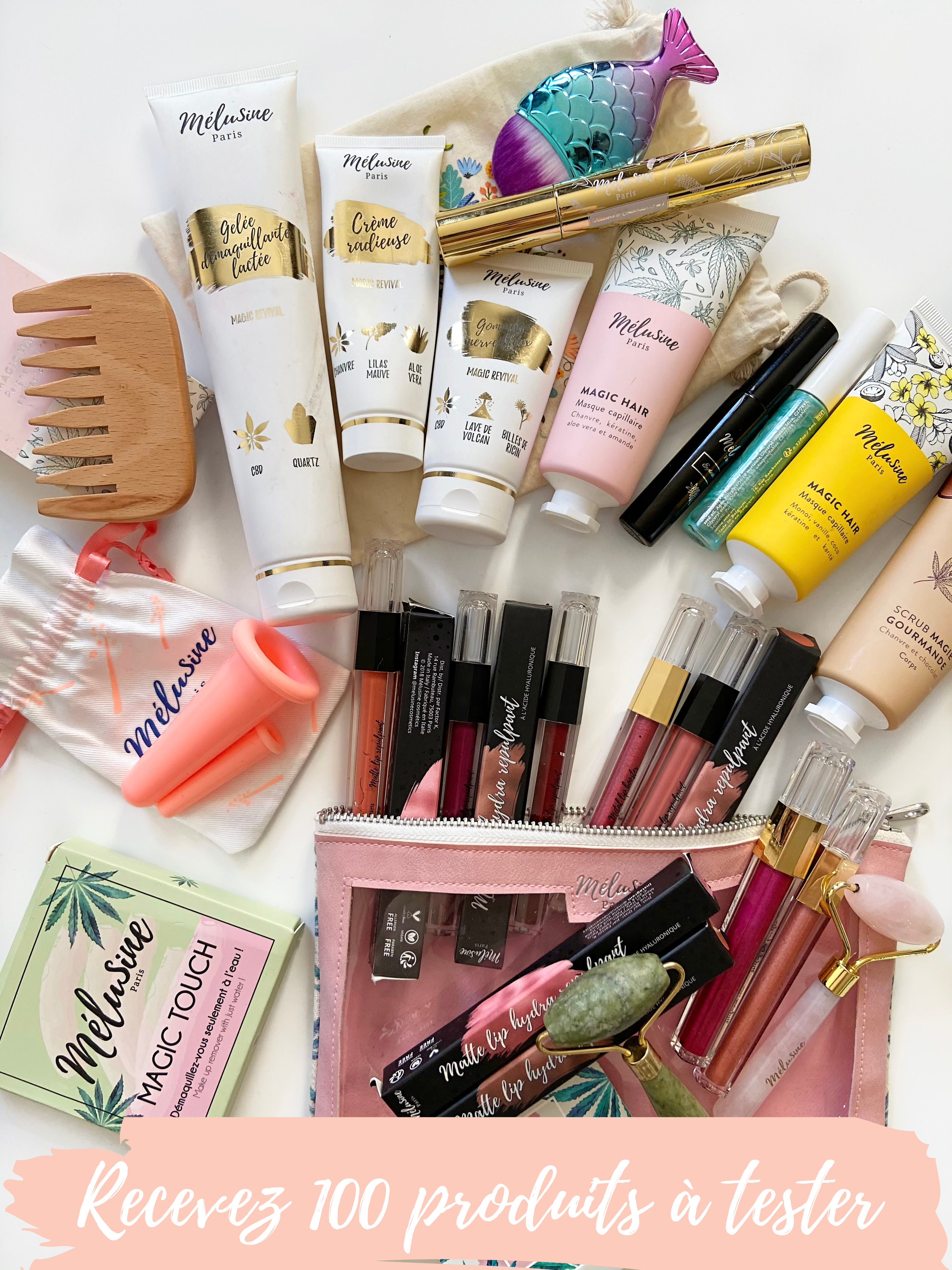 100 produits naturels full-size de Mélusine Paris à tester