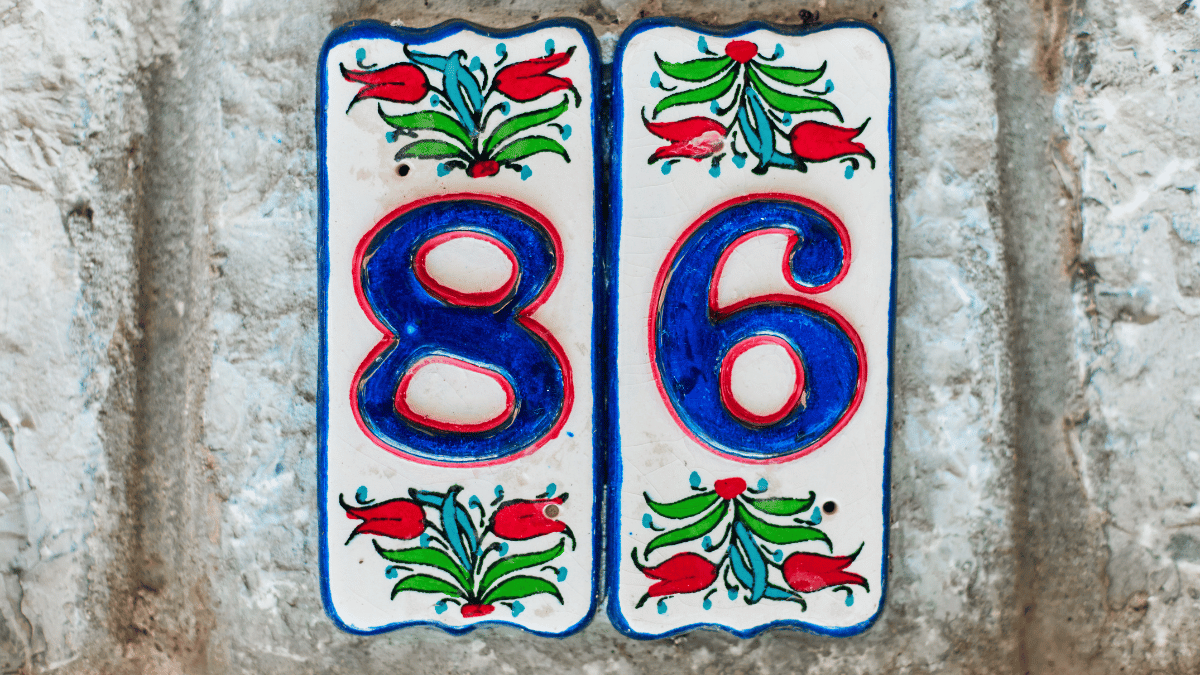 plaque de numéro de rue