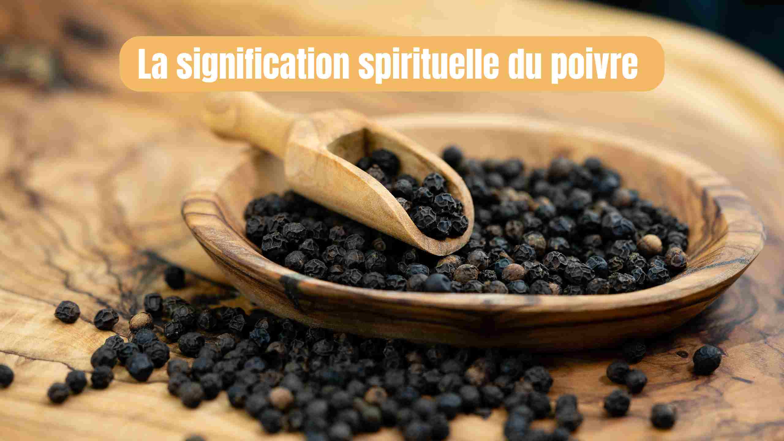 SIGNIFICATION spirituelle du poivre