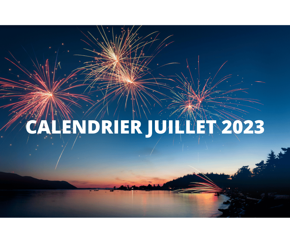 CALENDRIER JUILLET 2023