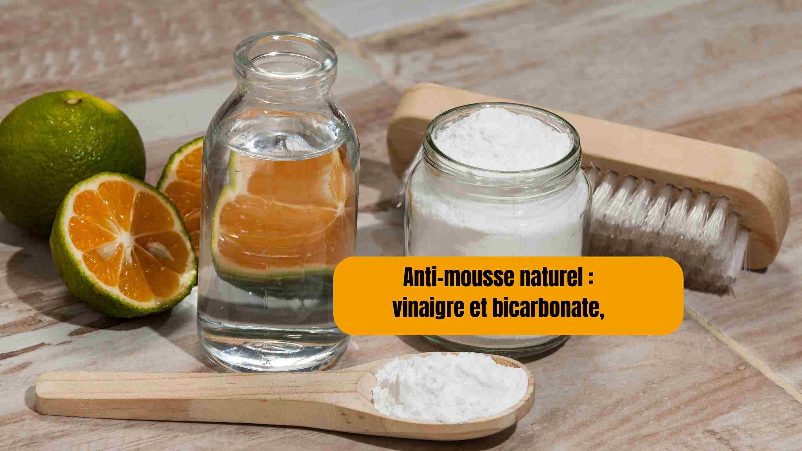 Anti-mousse naturel : vinaigre et bicarbonate, 