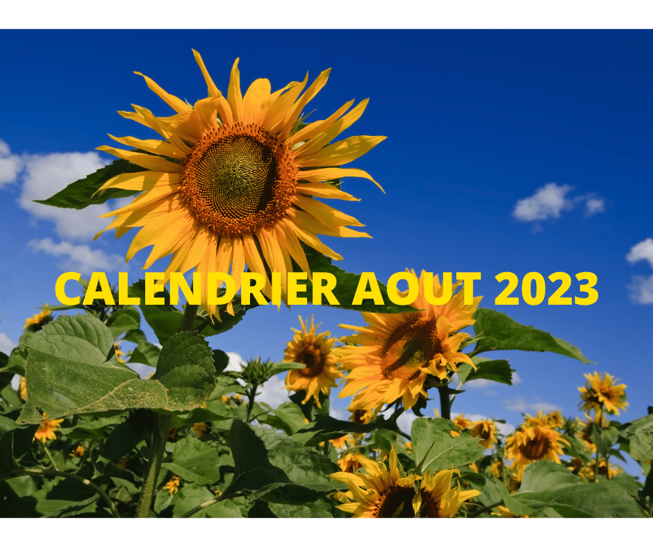 CALENDRIER AOUT 2023