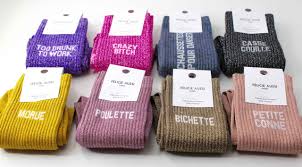chaussettes pailletees message
