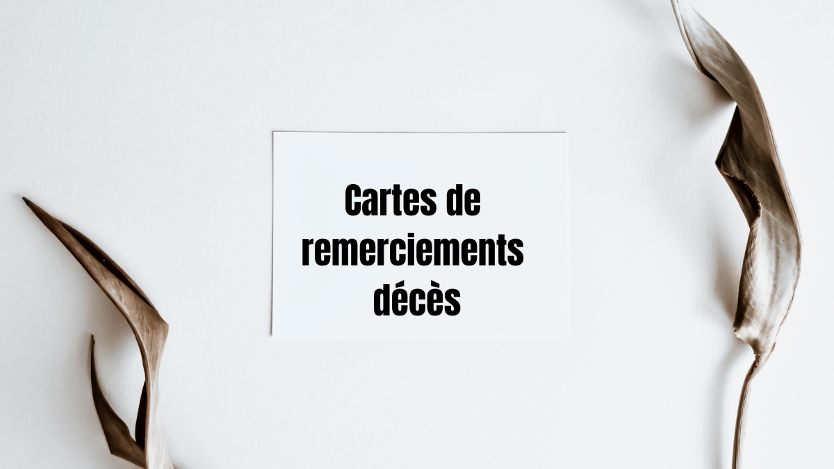 cartes remerciements décès