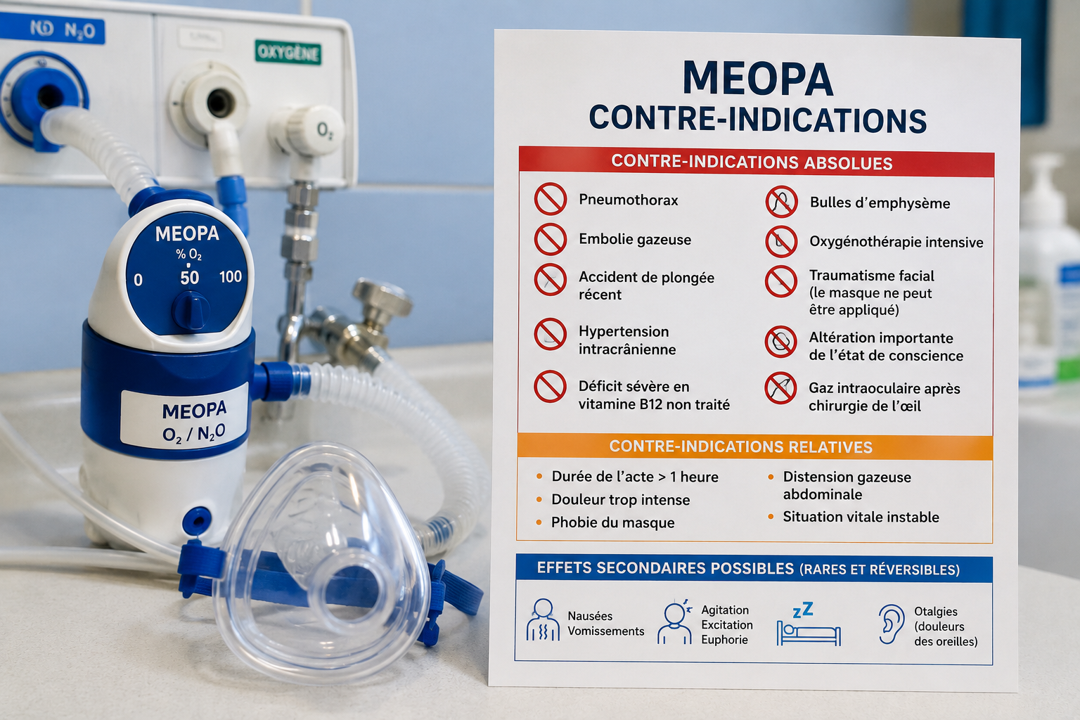 MEOPA contre-indications : qui doit éviter ce gaz médical ?