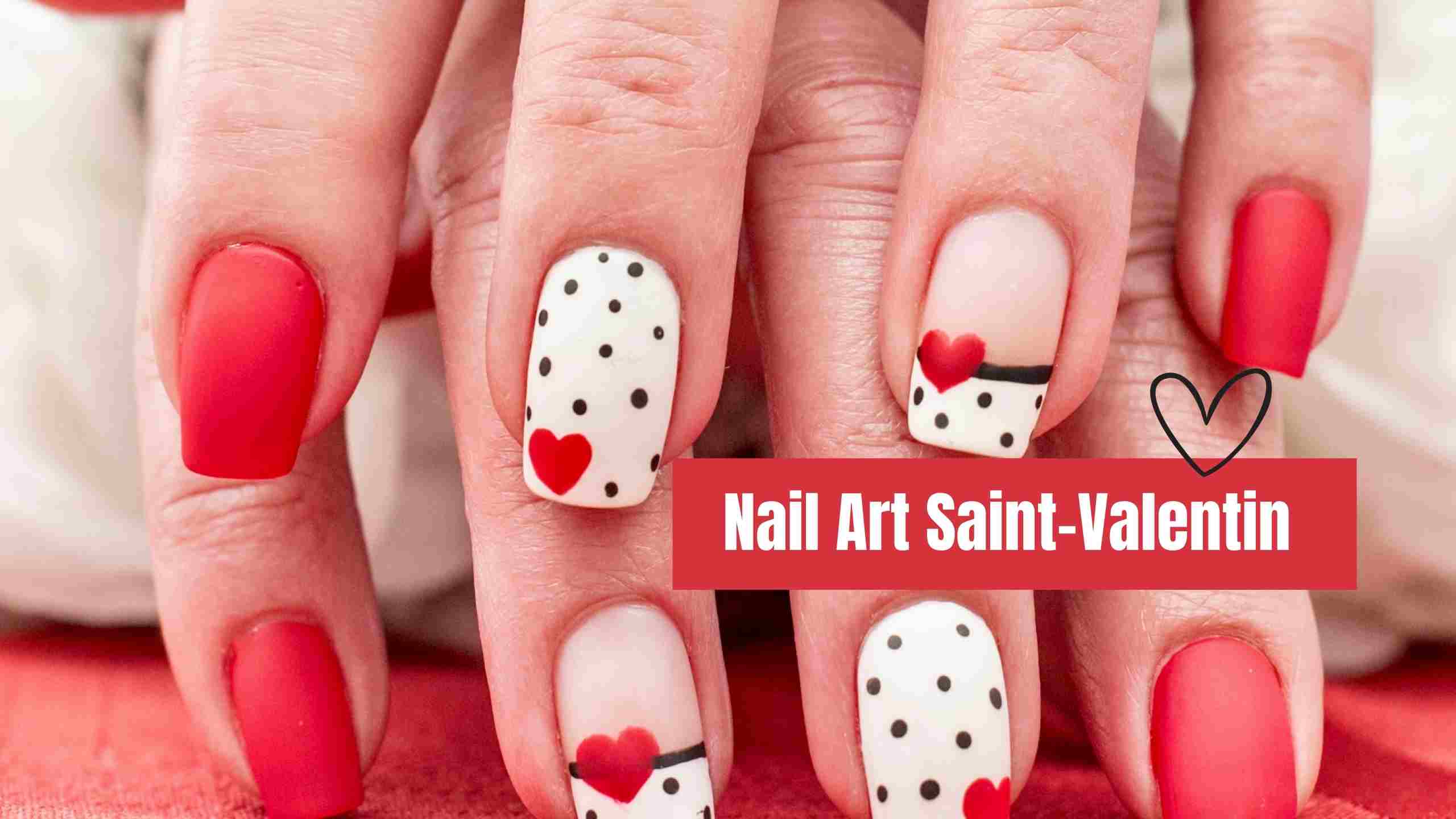 nail art saint valentin