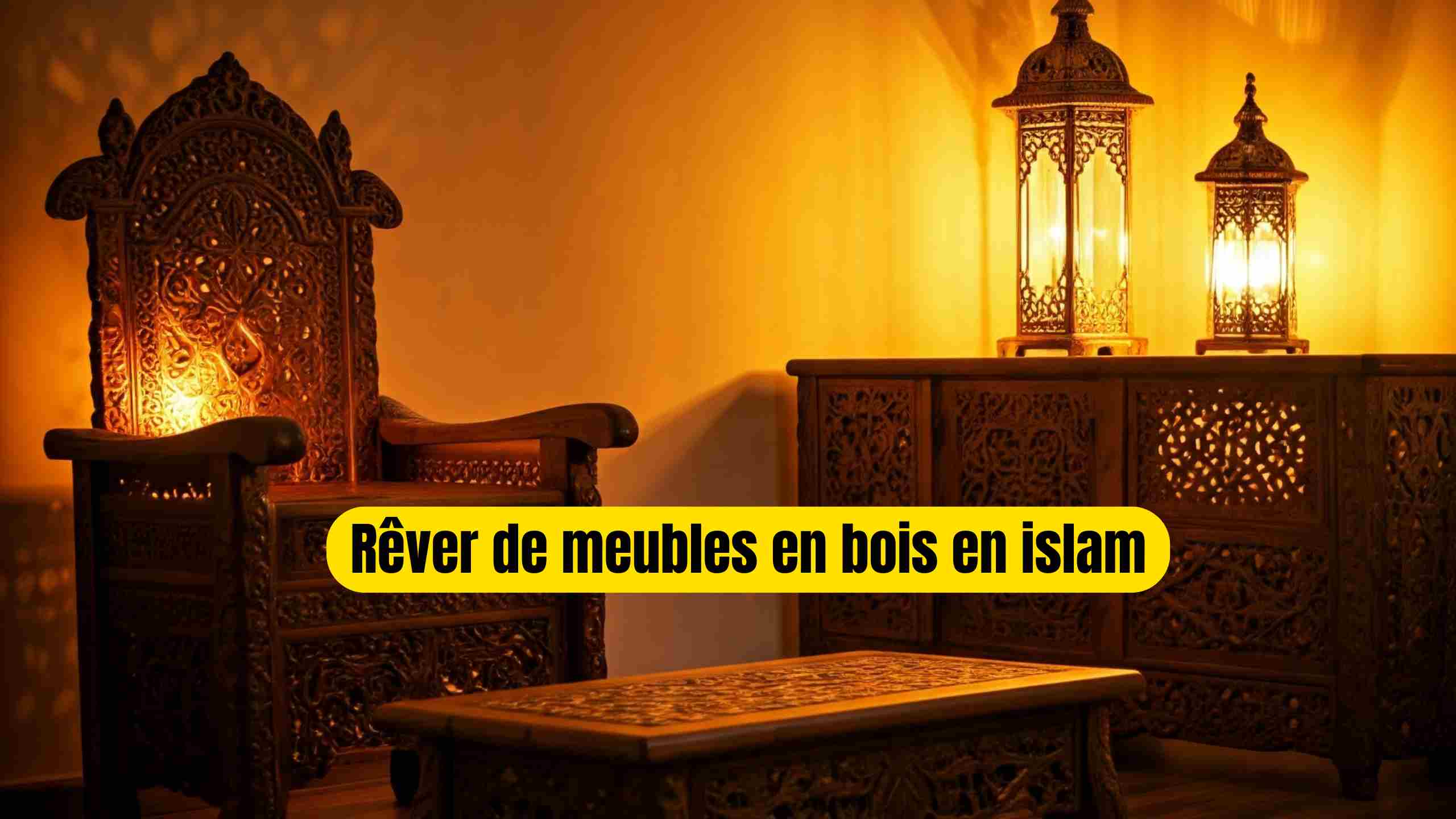 rêver de meubles en bois islam