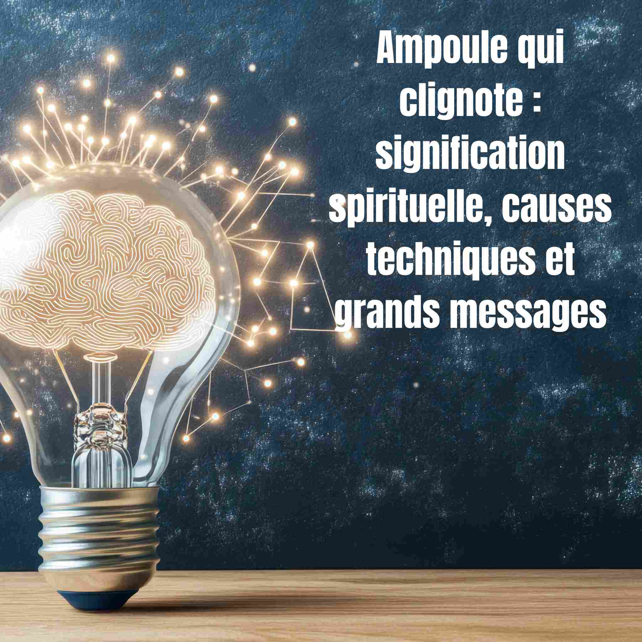 ampoule qui clignote spiritualité
