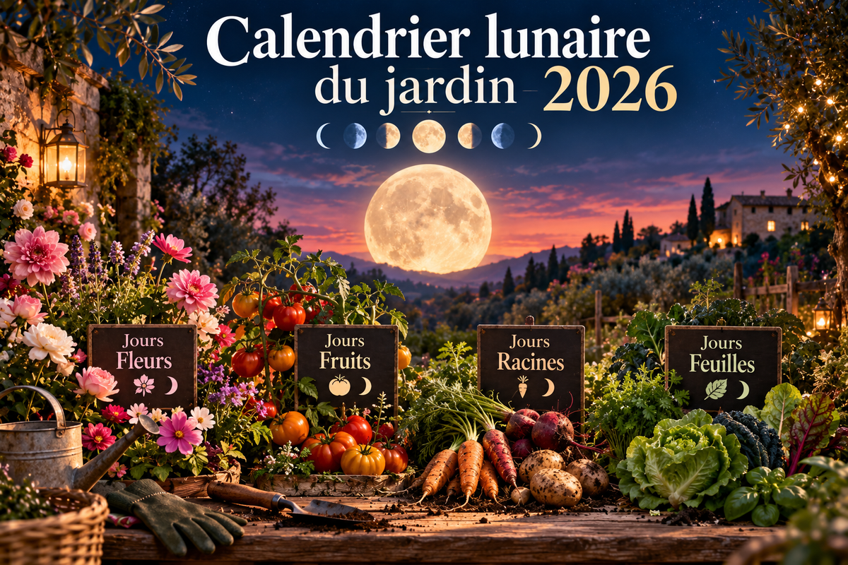 Calendrier lunaire jardinage 2026 : quand semer, planter et récolter ?