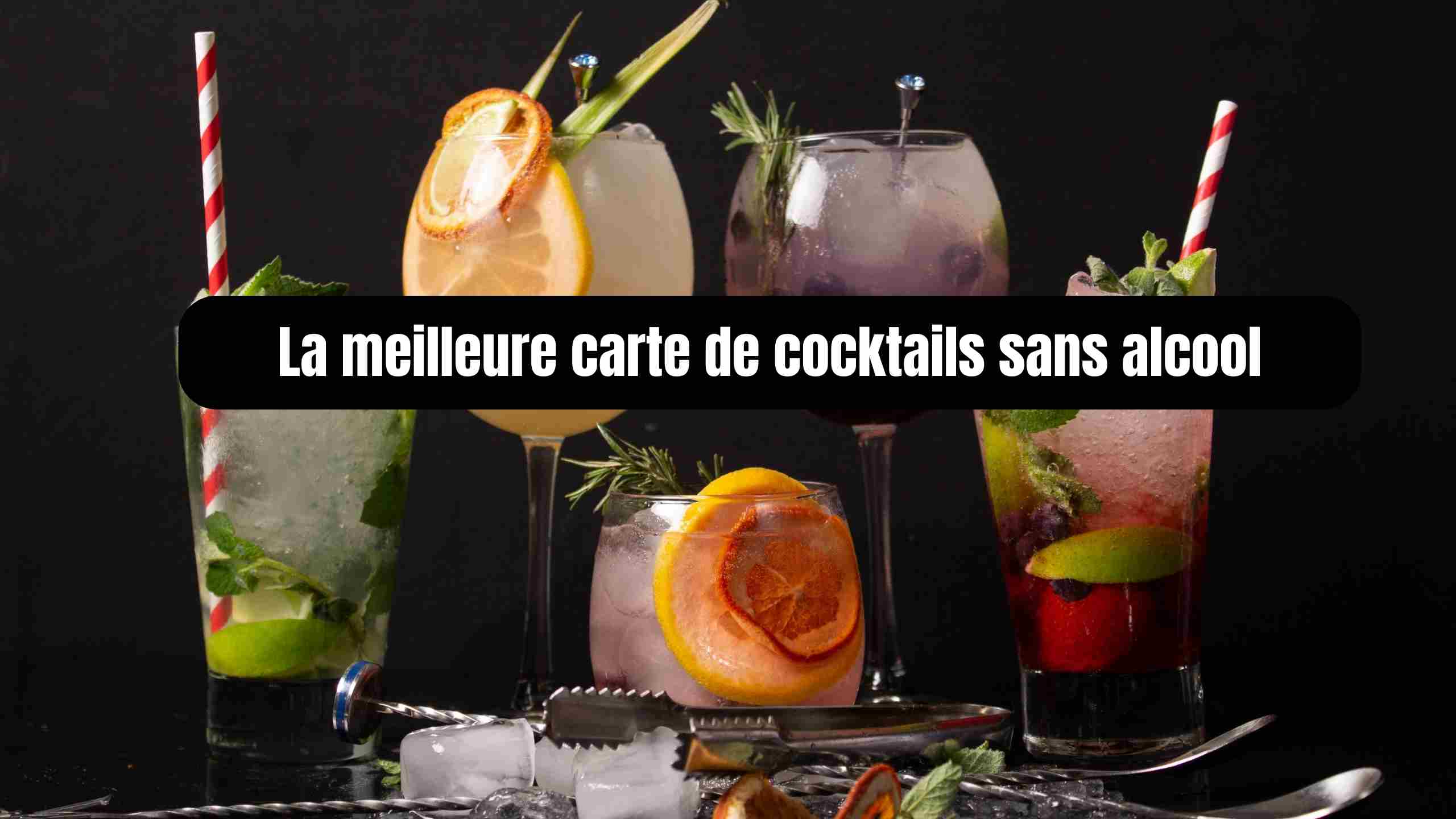 Carte de cocktails sans alcooL : recettes de mariage et de fêtes