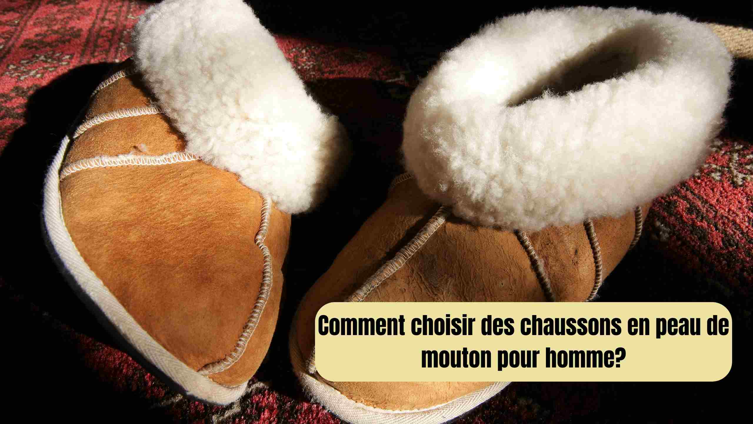 comment choisir des chaussons en peau de mouton  pour homme