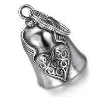 Cloche De Moto Guardian Bell – Motif Ailes De Lune + Porte-clés – Cadeau Pour Motards – Protection Et Style Rétro