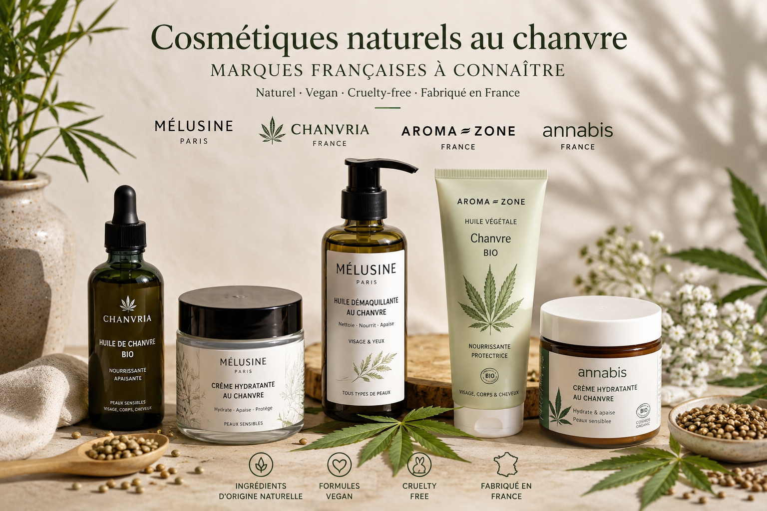 Cosmétiques naturels au chanvre : quelles sont les meilleures marques françaises?