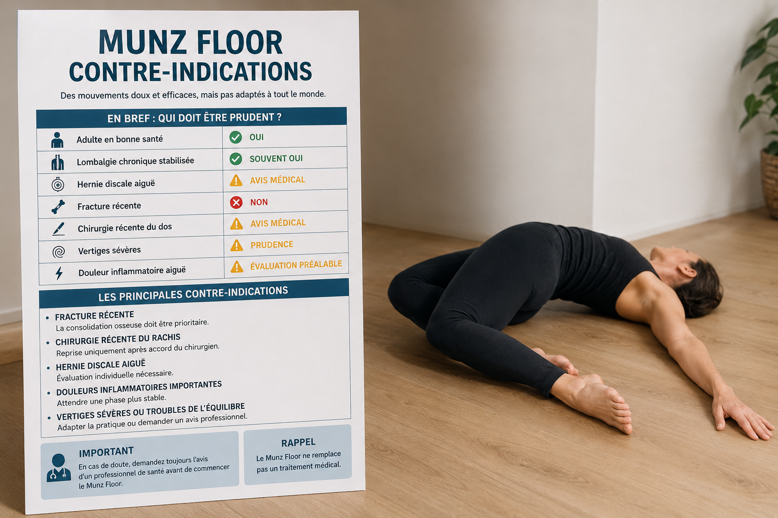 Munz Floor contre-indications : qui doit éviter cette méthode ?