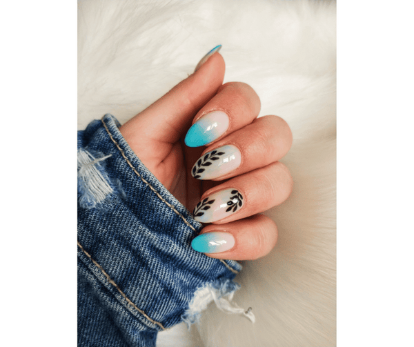 nail art bleu semi permanent