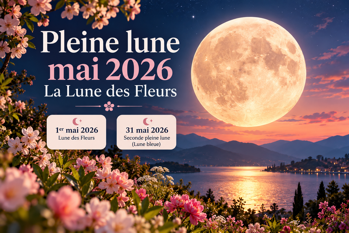 Pleine lune mai 2026 : date et Lune des Fleurs