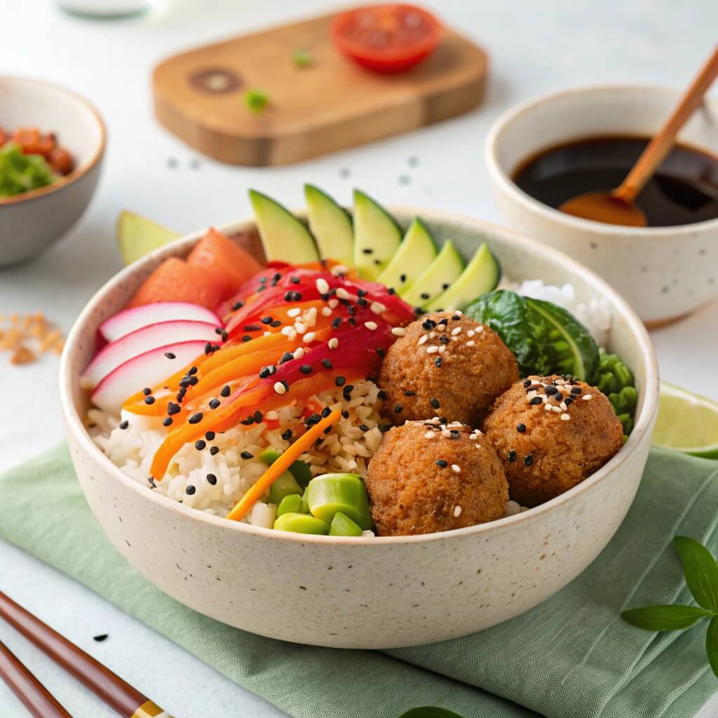 poke bowl falafel