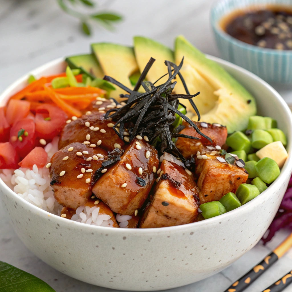 Poke bowl poulet teriyaki : recette facile et gourmande