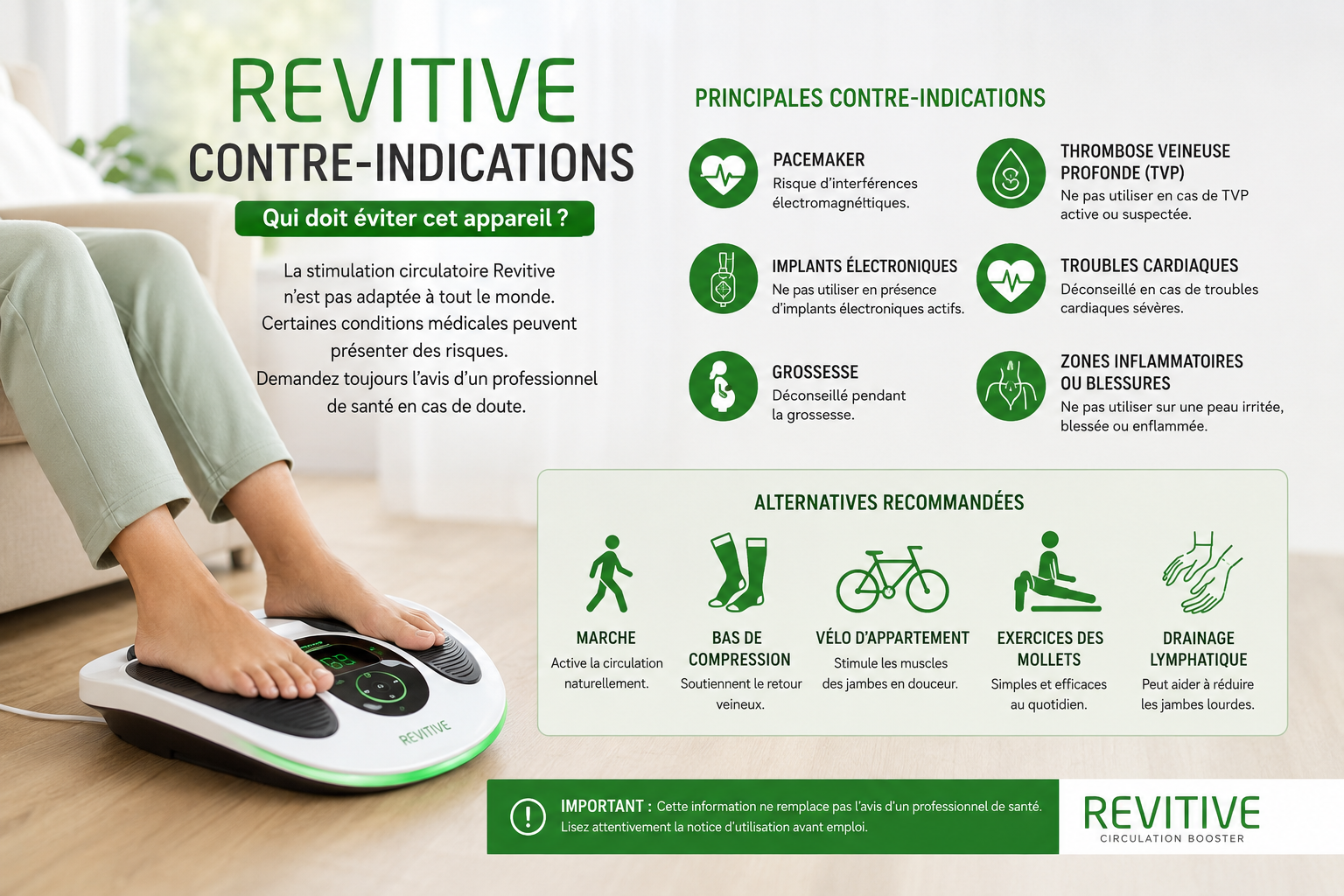 Revitive contre-indications : qui doit éviter cet appareil ?