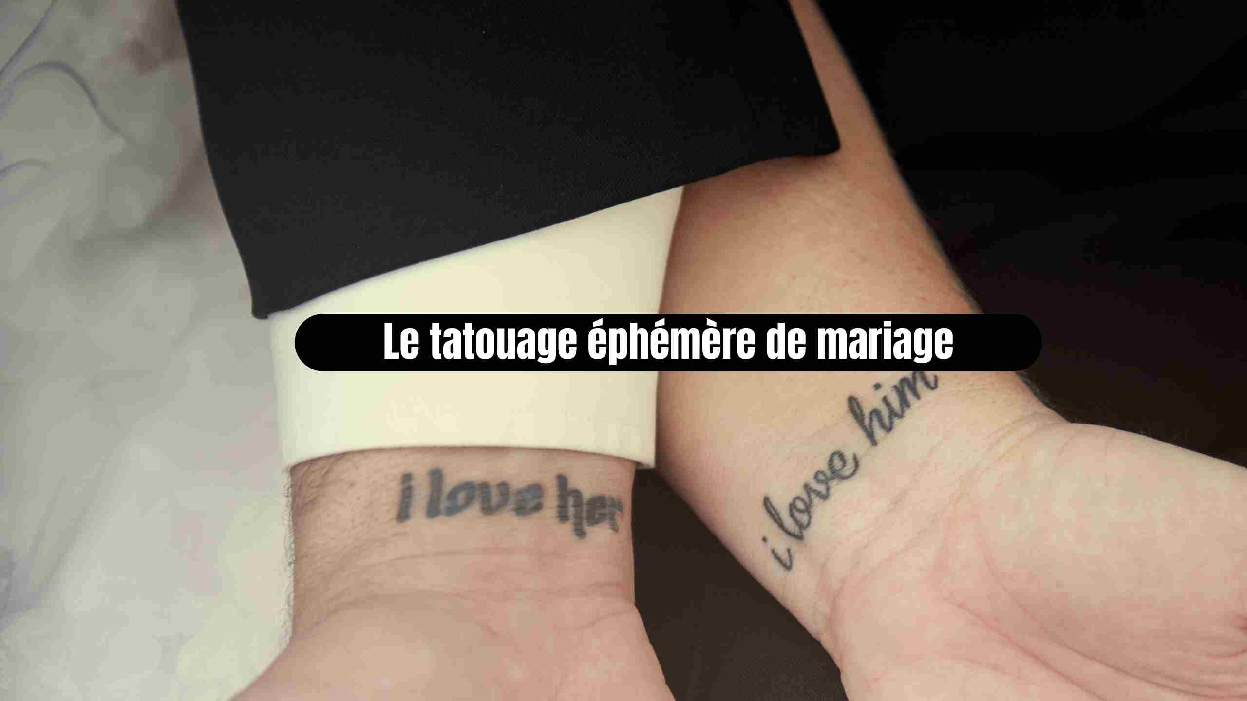 tatouage ephemere mariage